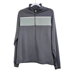 FootJoy Men’s Gray Quarter-Zip Pullover Sweater – Size Small